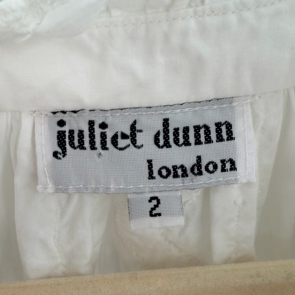 Juliet Dunn White Ric Rac Blouson Mini Dress Size 2 US 6 Small - Picture 4 of 7